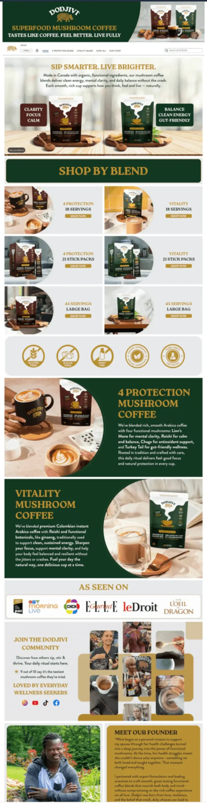 Dodjivi Mushroom Coffee creative